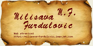 Milisava Furdulović vizit kartica